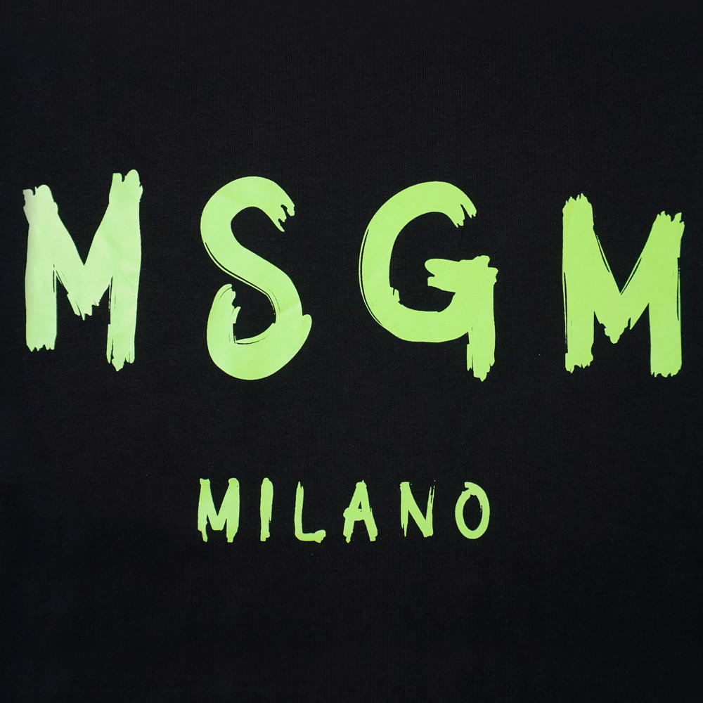 MSGM MSGM BRUSH LOGO T-Shirt [GREEN] 画像3
