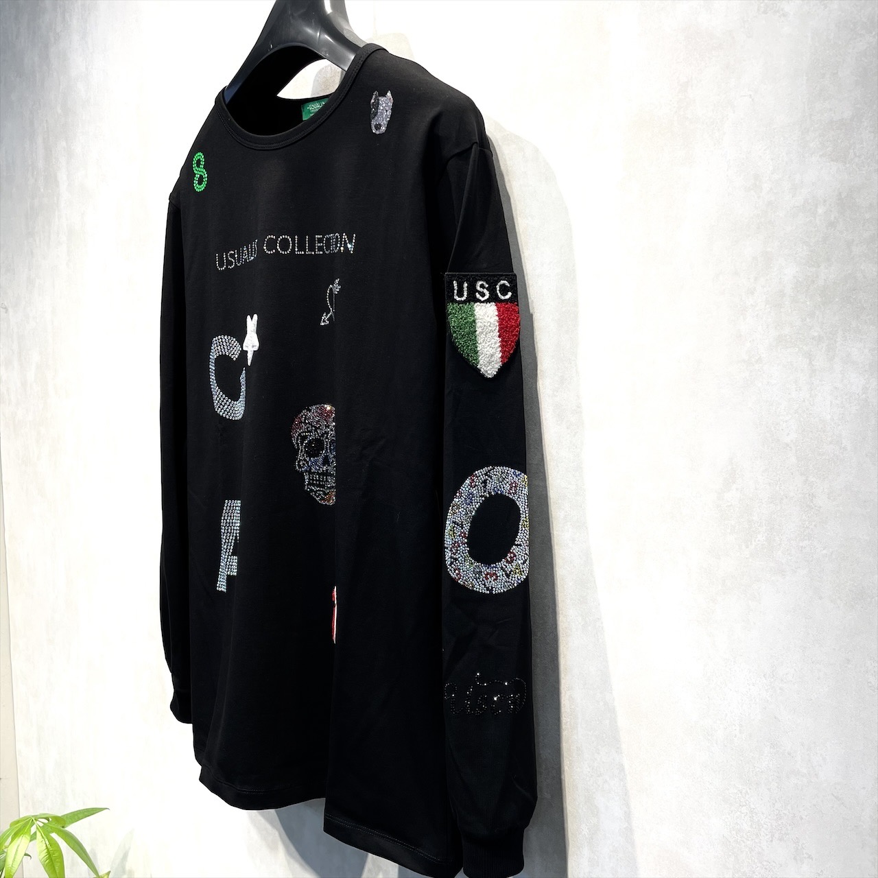 USUALIS Rhinestone L/S TEE (2023 AW Multi) [WIDE FIT]画像4