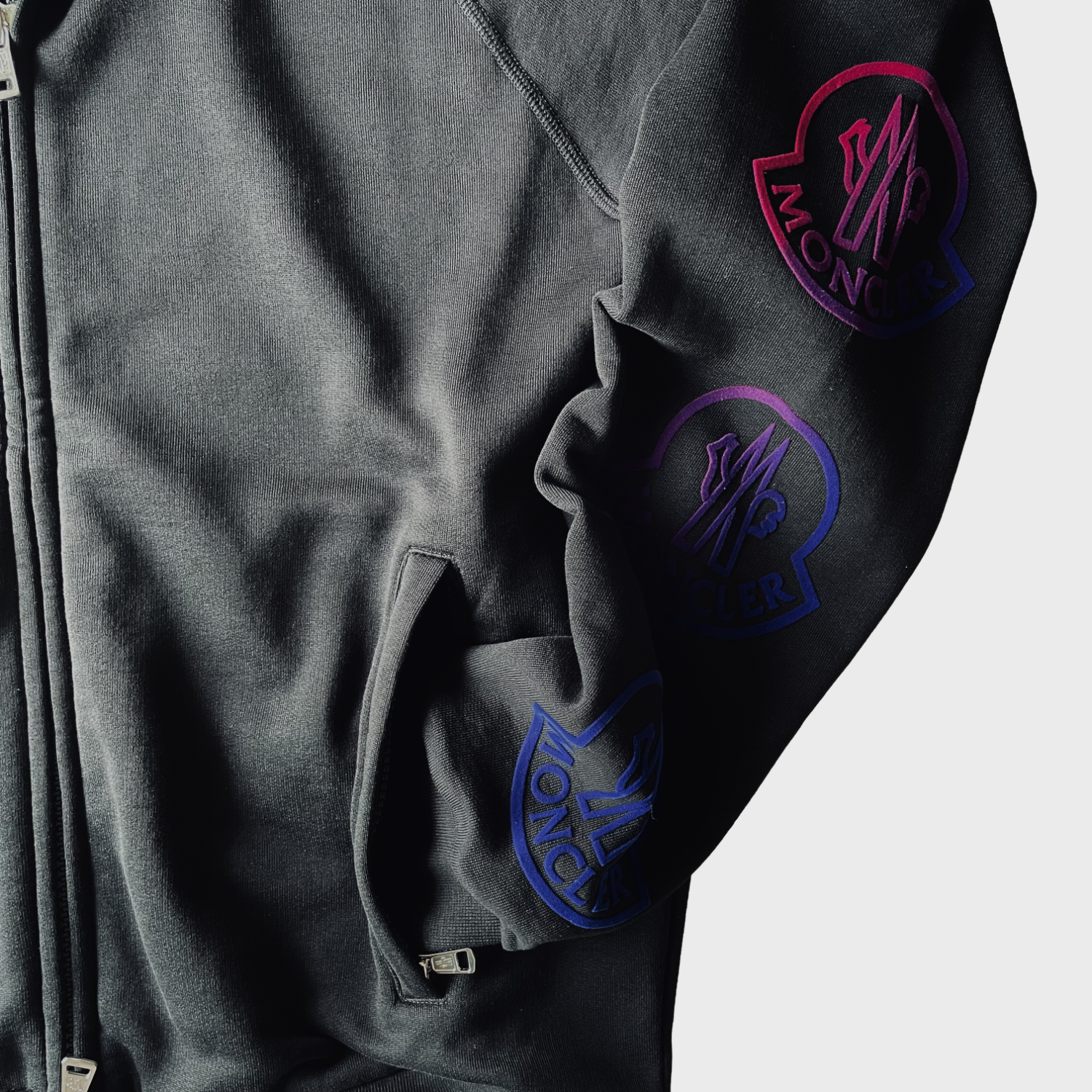 MONCLER SWEAT TRACK JACKET(with NEON SLEEVE)画像5