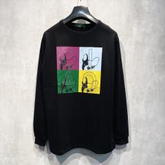 Rhinestone L/S TEE (Andy Ciao!-BLK) [WIDE FIT]画像1