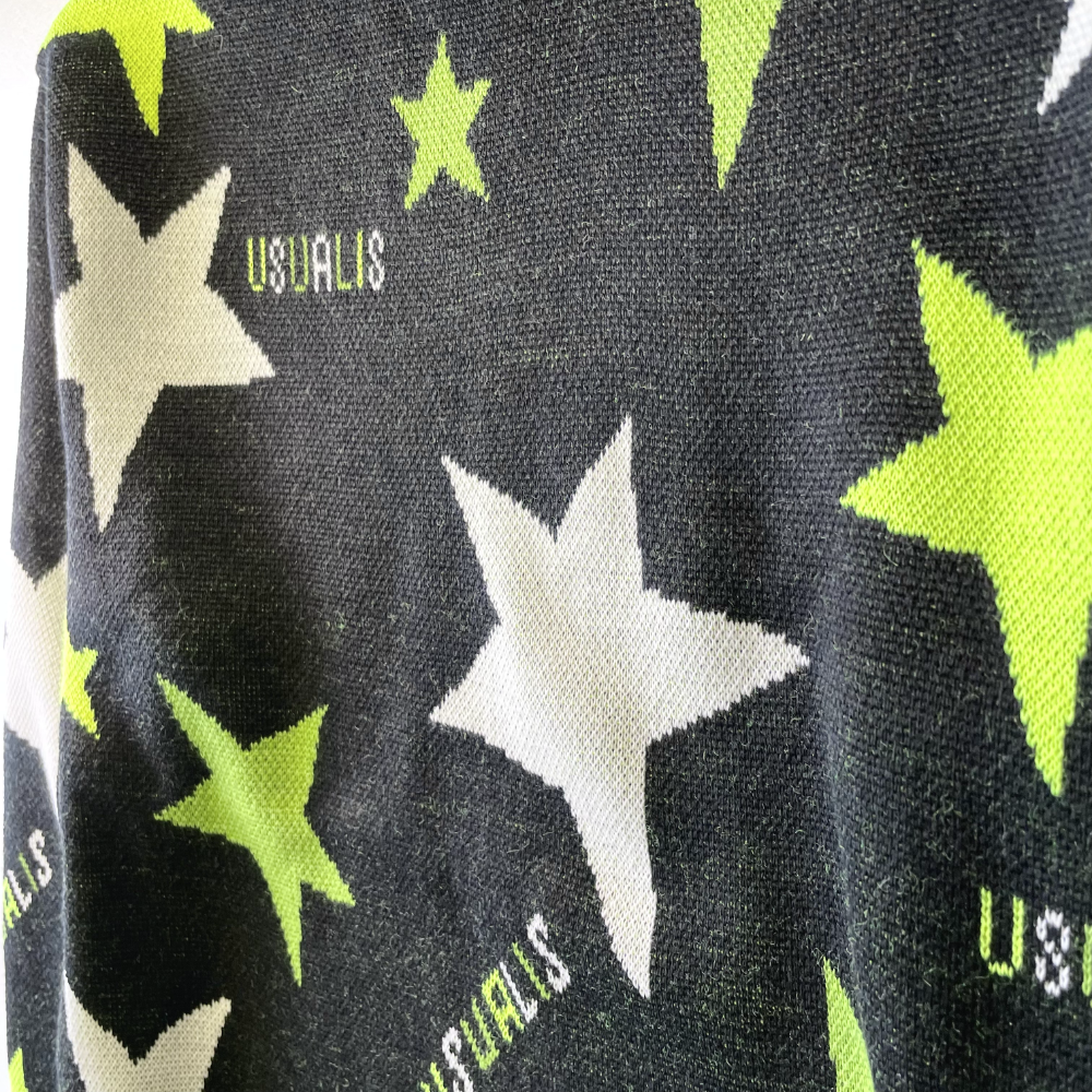 USUALIS Crew Neck Knit (Stars) [SLIM FIT]画像7