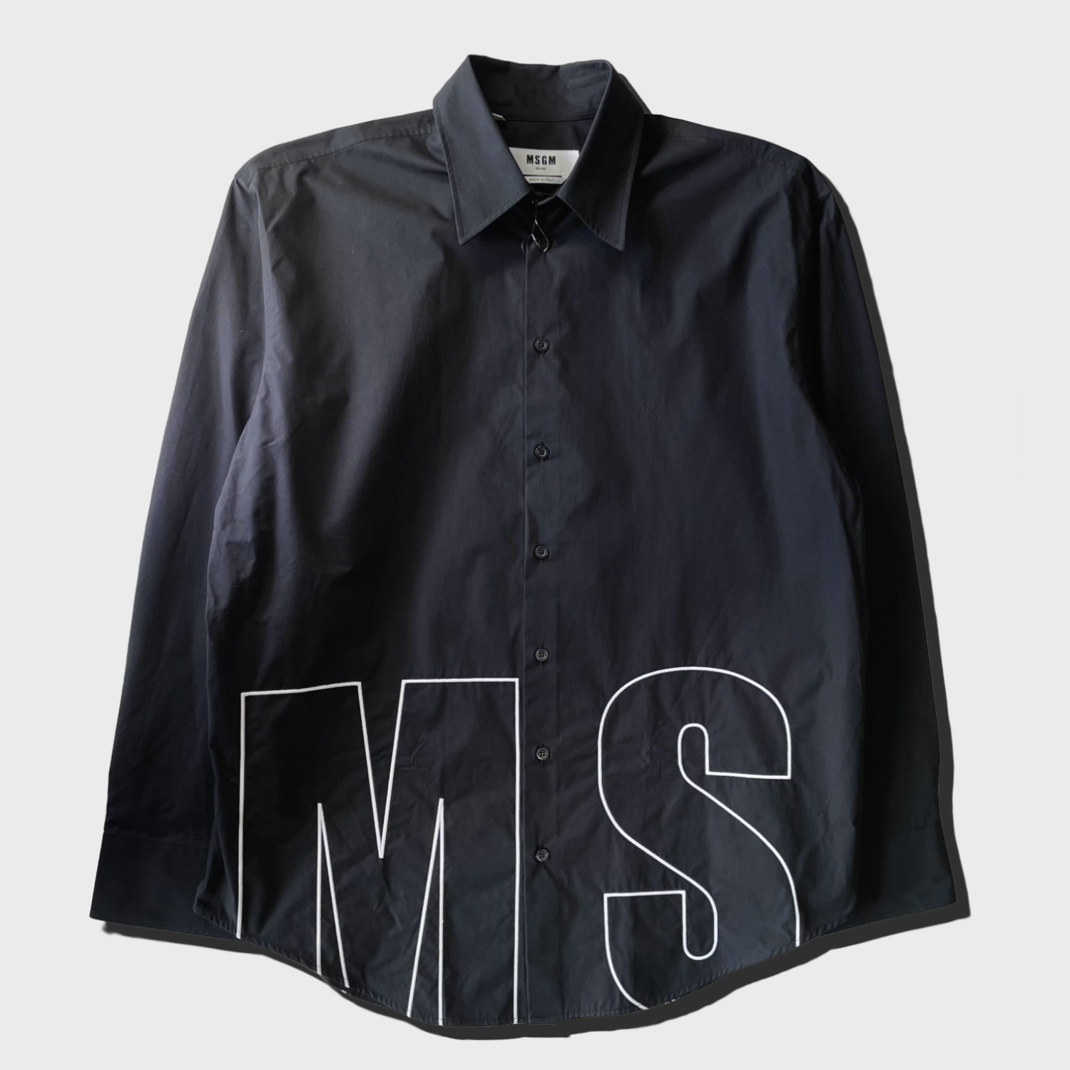 MSGM MSGM “MACRO LOGO” Embroidery  LS Shirts 画像1