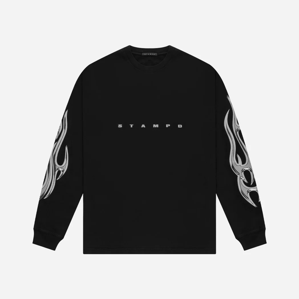 STAMPD Chrome Flame LS Relaxed Tee画像1