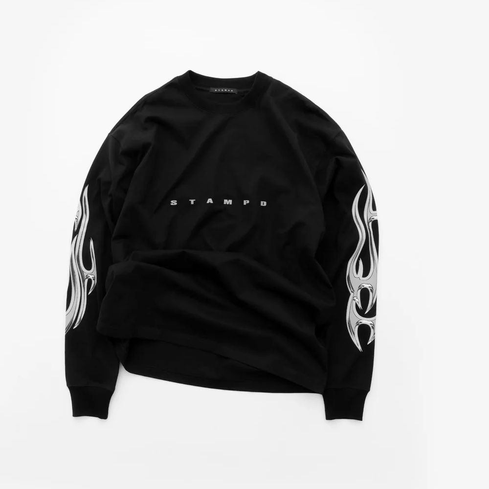 STAMPD Chrome Flame LS Relaxed Tee画像3