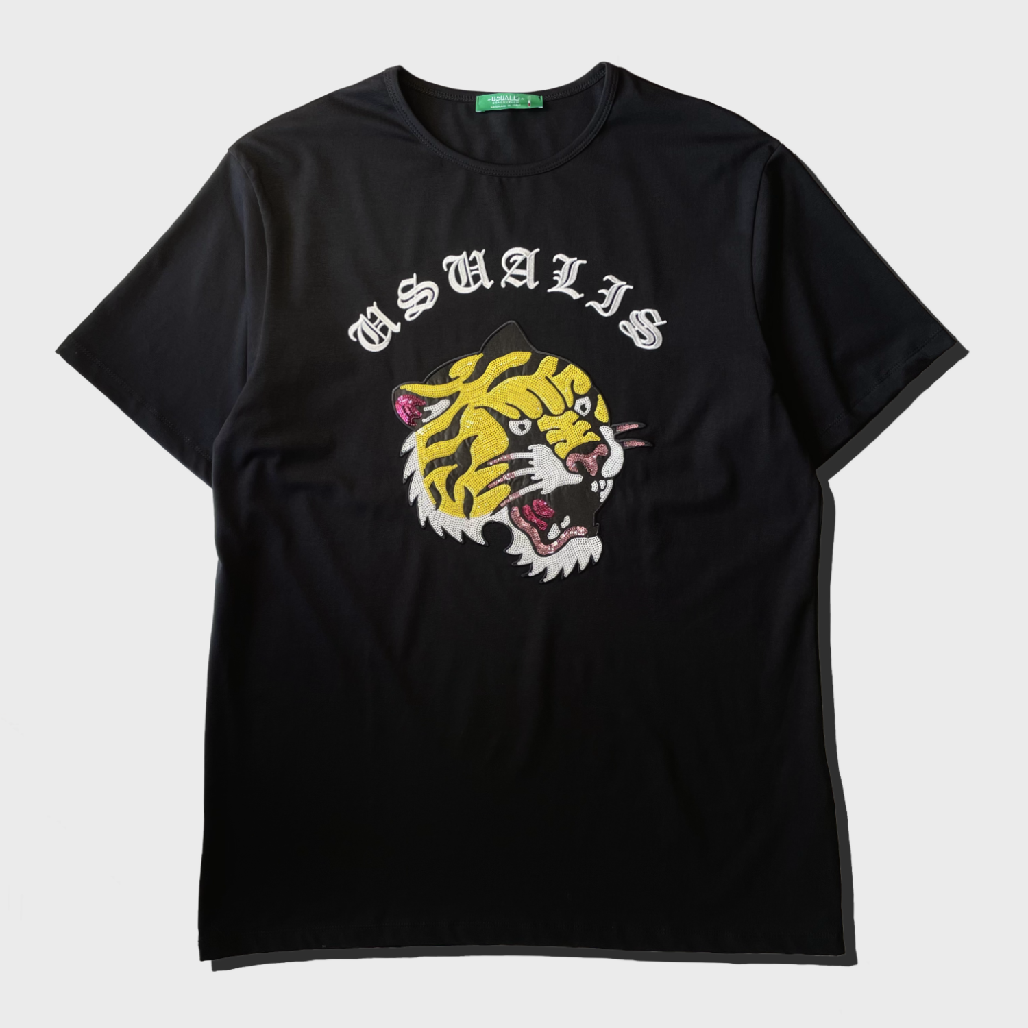 USUALIS TIGER Rhinestone Tee [RELAX FIT]画像1