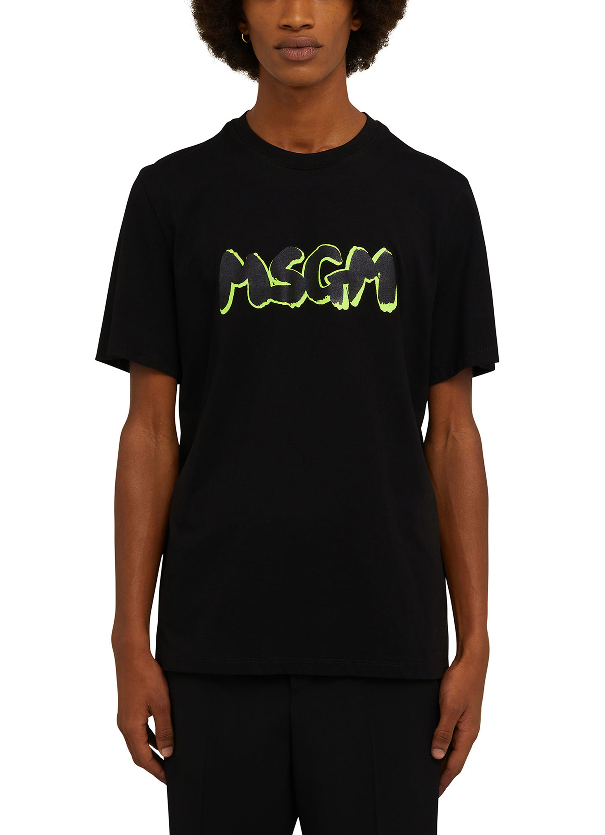 MSGM MSGM New Brushstroke W Logo T-Shirt 画像6