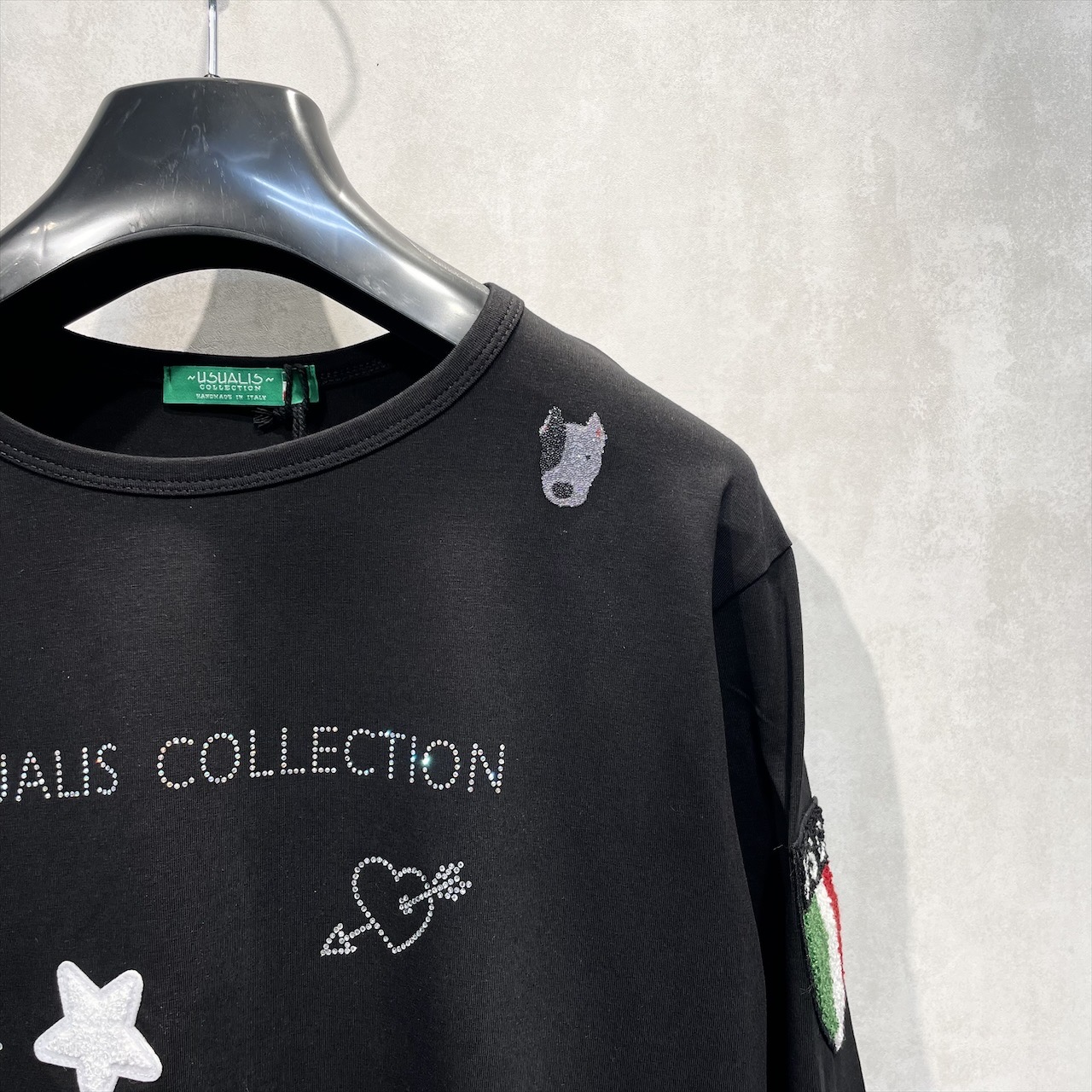 USUALIS Rhinestone L/S TEE (2023 AW Multi) [WIDE FIT]画像3