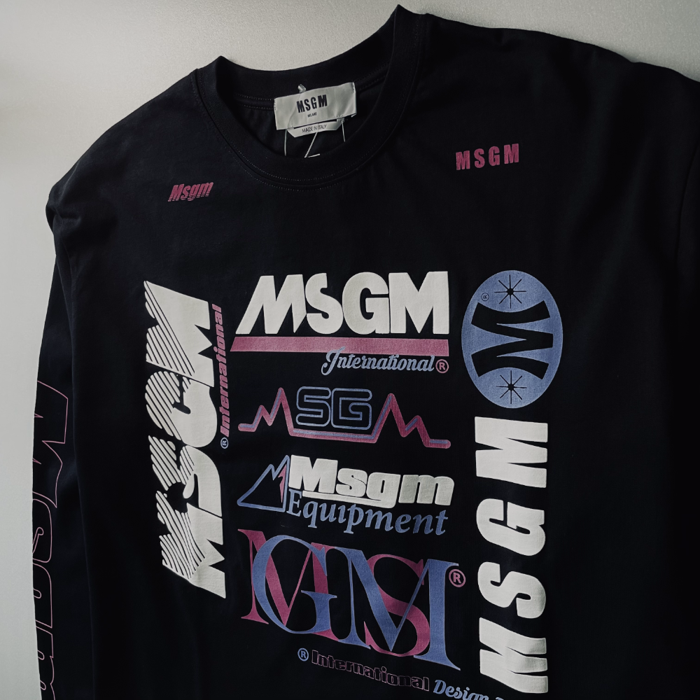 MSGM MultiLOGO Print L/S T-Shirt 画像7