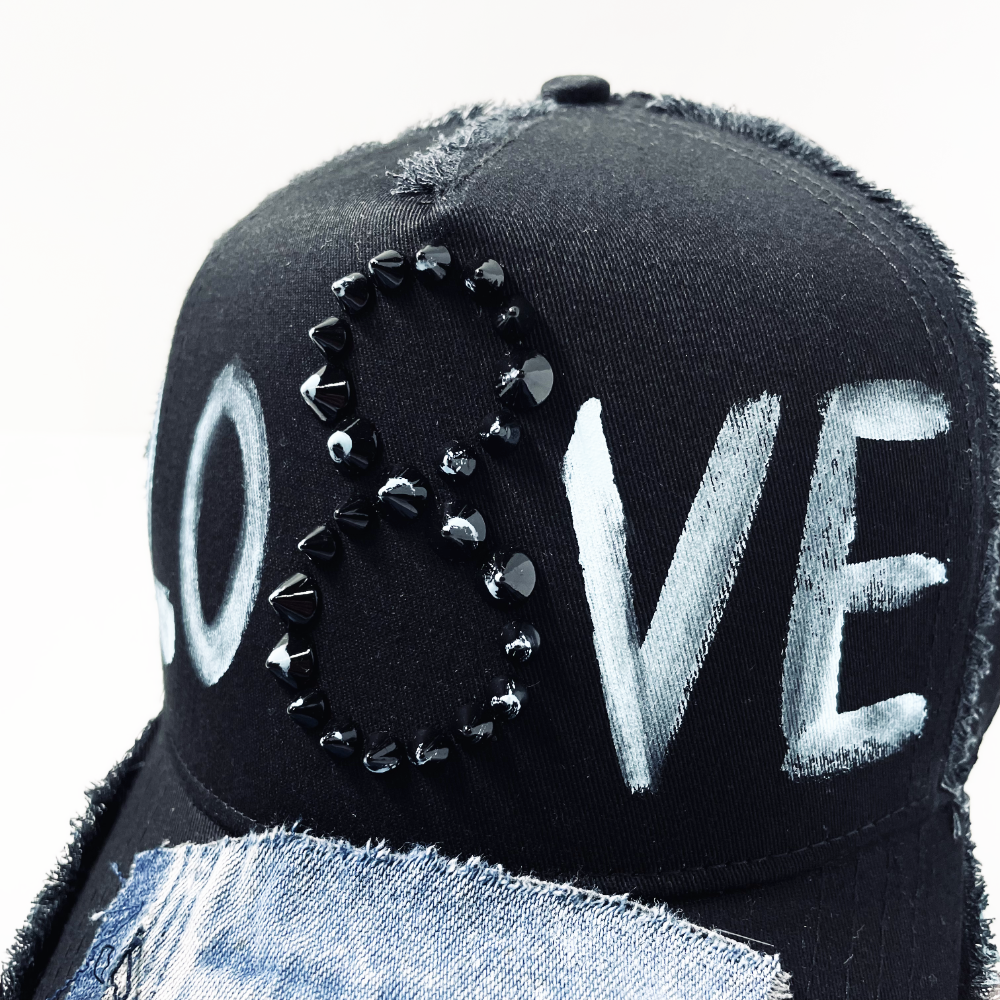 Anne Coquine BLACK Studs&Paint Cap 8  (x Kenji Katayama)画像4