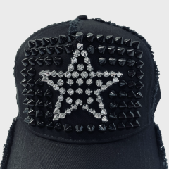 Studs Cap  MINI STAR(Black x Silver)画像4