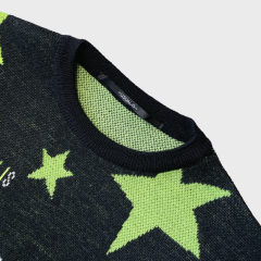 Crew Neck Knit (Stars) [SLIM FIT]画像4