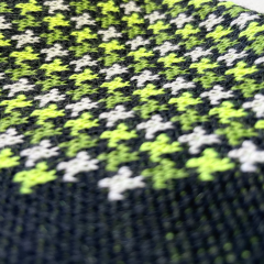 Crew Neck Knit (Houndstooth Green) [SLIM FIT]画像8