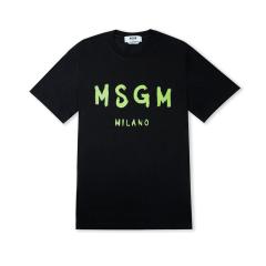 MSGM BRUSH LOGO T-Shirt [GREEN] 画像1